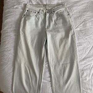Abercrombie & Fitch Light Blue Curve Love Baggy Jeans